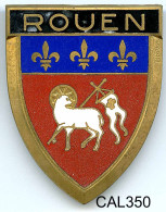 CAL350 - PLAQUE CALANDRE AUTO - ROUEN - Enameled Signs (after1960)