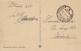 Tarjeta De Barcelona Circulada A Torino (Italia).. Marca "Ufficio Postale Speciale". El 2/2/39. - Republikanische Zensur