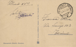 Tarjeta De Barcelona Circulada A Torino (Italia).. Marca "Ufficio Postale Speciale". El 24/2/39. - Republikeinse Censuur