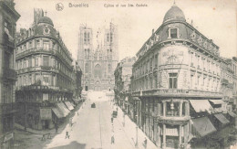 BELGIQUE - Bruxelles - Eglise Et Rue Ste Gudule - Carte Postale Ancienne - Expositions Universelles