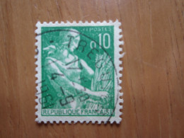 BEAU TIMBRE DE FRANCE N° 1231 - OBLITERATION TREGUIER - 1957-1959 Mietitrice