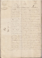 HAMME OUDE AKTE 1827 - JOANNES FRANCISCUS OST Aan JOSEPH BAUWENS Te BERLARE - Documents Historiques