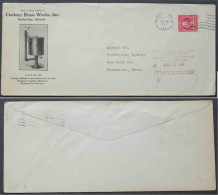 EAU - FONTAINE - LAITON / 1924 USA - BELLEVILLE ENVELOPPE COMMERCIALE ILLUSTREE (ref 4195) - Eau