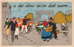 FANTAISIES - Il Y A Des Clous Qu'on Doit Suivre - Animé - Colorisé - Carte Postale Ancienne - Otros & Sin Clasificación