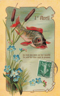 FETES ET VOEUX - Poisson D'avril - Un Poisson Dans L'eau - Colorisé - Carte Postale Ancienne - 1° Aprile (pesce Di Aprile)