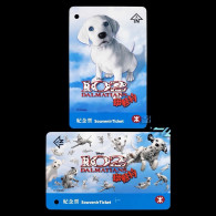 China Hong Kong Metro One-way Card/one-way Ticket/subway Card,2000 MTR X Disney: 102 Spotted Dogs,2 Pcs - Monde