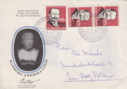 Enveloppe   FDC  1er  Jour    ALLEMAGNE    Albert   BALLIN    1957 - 1948-1960