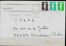 Marque De Contrôle Montée épisodiquement Sur La Toshiba Du Centre De Tri De Bordeaux Avril 1996 - Cartas & Documentos