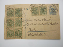 POLEN , 1920 , Ganzsache Aus WRONKI  Nac Deutschland - Covers & Documents