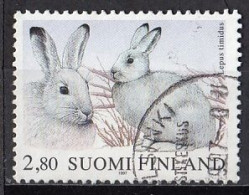 FINLAND 1380,used,falc Hinged,rabbits - Oblitérés