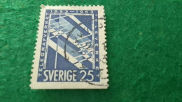 İSVEÇ-1950-60          25ÖRE      USED - Oblitérés