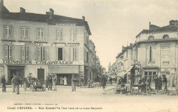 LIBOURNE RUE GAMBETTE VUE PRISE DE LA PLACE DECAZES  - Libourne