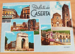 CARTOLINA ITALIA SALUTI DA CASERTA VEDUTINE ITALY POSTCARD ITALIEN ANSICHTSKARTEN - Caserta