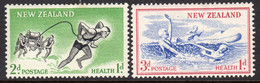 New Zealand 1957 Health Set Of 2, Hinged Mint, SG 761/2 (A) - Nuevos