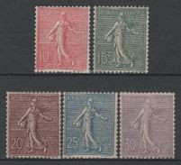 FRANCE STAMP 129 / 133 ANNEE 1903 " SEMEUSE LIGNEE 5 TIMBRES " NEUF Xx TTB - ....-1939