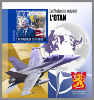 DJIBOUTI 2023 MNH Finland Joints NATO Beitritt Finnland Finlande Rejoint OTAN S/S I - OFFICIAL ISSUE - DHQ2341 - OTAN