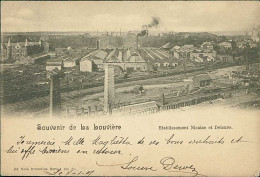 BELGIUM - SOUVENIR DE  LA LOUVIERE - ETABLISSEMENT NICAISE ET DELCUVE - ED. NELS - MAILED 1901 (16621) - La Louvière