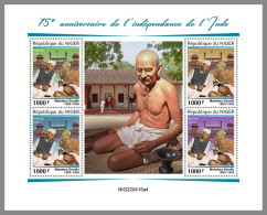 NIGER 2022 MNH Mahatma Gandhi - Indepedence Of India M/S - OFFICIAL ISSUE - DHQ2341 - Mahatma Gandhi