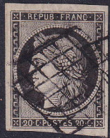 France N°3 20c Noir Sur Jaune TB Qualité:obl - 1849-1850 Ceres