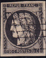 France N°3 20c Noir Sur Jaune TB Qualité:obl - 1849-1850 Ceres