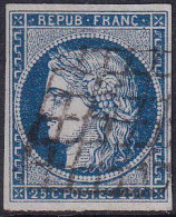 France N°4 25c Bleu TB Qualité:obl - 1849-1850 Ceres