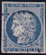 France N°4 25c Bleu TB Qualité:obl - 1849-1850 Ceres