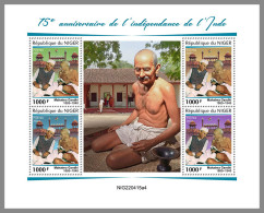 NIGER 2022 MNH Mahatma Gandhi - Indepedence Of India M/S - IMPERFORATED - DHQ2341 - Mahatma Gandhi