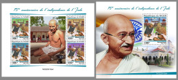NIGER 2022 MNH Mahatma Gandhi - Indepedence Of India M/S+S/S - IMPERFORATED - DHQ2341 - Mahatma Gandhi