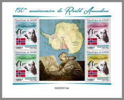 NIGER 2022 MNH Roald Amundsen M/S - IMPERFORATED - DHQ2341 - Esploratori E Celebrità Polari