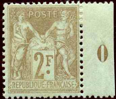 France N°105 2f Bistre Clair Sur Azuré Bdf Qualité:* - 1898-1900 Sage (Type III)