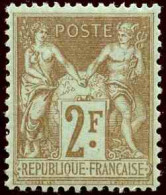 France N°105 2f Bistre Sur Azuré Qualité:* - 1898-1900 Sage (Type III)