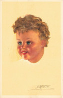ENFANT - Portrait Au Crayon - MJ Verton - Carte Postale  Ancienne - Retratos