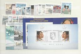 2004 MNH Greenland, Year Collection, Postfris - Años Completos