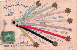 FANTAISIE - Etoile D'Amour - Attends ! J'espère ! Devinez Qui Vous L'envoie - Carte Postale  Ancienne - Altri & Non Classificati