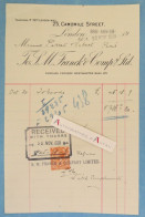 ● Franck & Comp. London 25 Camomille Street - Facture / Invoice 1936 - Perret Vibert à Paris - Two Pence Stamp - UK - Regno Unito