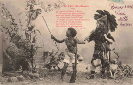 CONTES ET LEGENDES - Le Petit Robinson - Singe - Carte Postale Ancienne - Fairy Tales, Popular Stories & Legends
