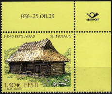 ESTONIA 2023-19 Folk Traditions: Smoke Sauna. Corner, MNH - Autres & Non Classés