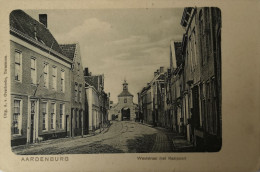 Aardenburg (Zld.) Weststraat Met Kaai Poort Ca 1900 - Other & Unclassified