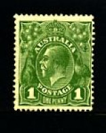 AUSTRALIA - 1926  KGV HEAD  1d  GREEN  SMALL MULTIPLE WMK  PERF 13 1/2x12 1/2 MINT LIGHTLY HINGED    SG 95 - Ungebraucht