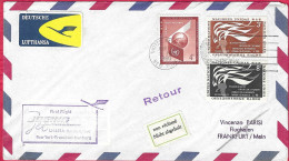 GERMANY - FIRST FLIGHT LUFTHANSA LH 421A FROM NEW YORK TO FRANKFURT *17.3.1960 - OFFICIAL COVER FROM O.N.U - First Flight Covers