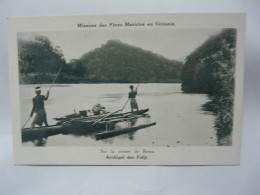 RARE - CPA MISSIONS DES PERES MARISTES EN OCEANIE - ARCHIPEL DES FIDJI - Sur La Rivière De Rewa - Fidschi