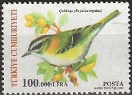 TURKEY 2004 Birds - 100000l - Goldcrest (Regulus Regulus) MNG - Oblitérés