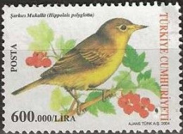 TURKEY 2004 Birds - 600000l. - Hippolais Polyglotta MNG - Oblitérés