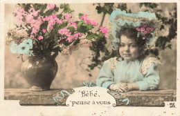 ENFANT - Bébé Pense à Vous - Colorisé - Carte Postale Ancienne - Other & Unclassified