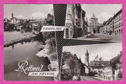 293172 / Germany BRD Rottweil Neckar River Church Car  PC USED 1964 - 20 Pf. Johann Sebastian Bach (Komponist) - Rottweil