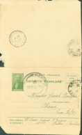 Carte Lettre FM Franchise Militaire Poincaré Vert Cachet Détachement De Zouaves CAD Grillon 1915 - Kartenbriefe