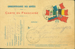 Guerre 14 CP Correspondance Armées Franchise France Italie Belgique Russie Angleterre CAD Trésor & Poste SP 110 1 1 16 - Oorlog 1914-18