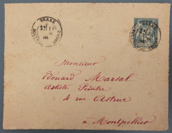 France Entier Type Sage 15c. - Enveloppe - (B1974) - Striscie Per Giornali