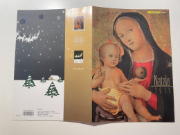 2011 Folder Filatelico Natale Soggetto Laico E Religioso E Lamina Argento - Folder