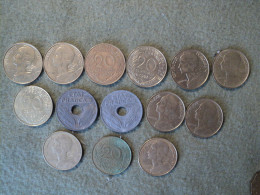 LOT DE 14 PIECES DE 20 CENTIMES DIFFERENTES. 1942 / 1997 - 20 Centimes